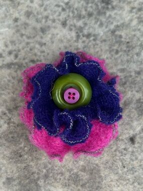 Vintage Cashmere Floral Brooch
